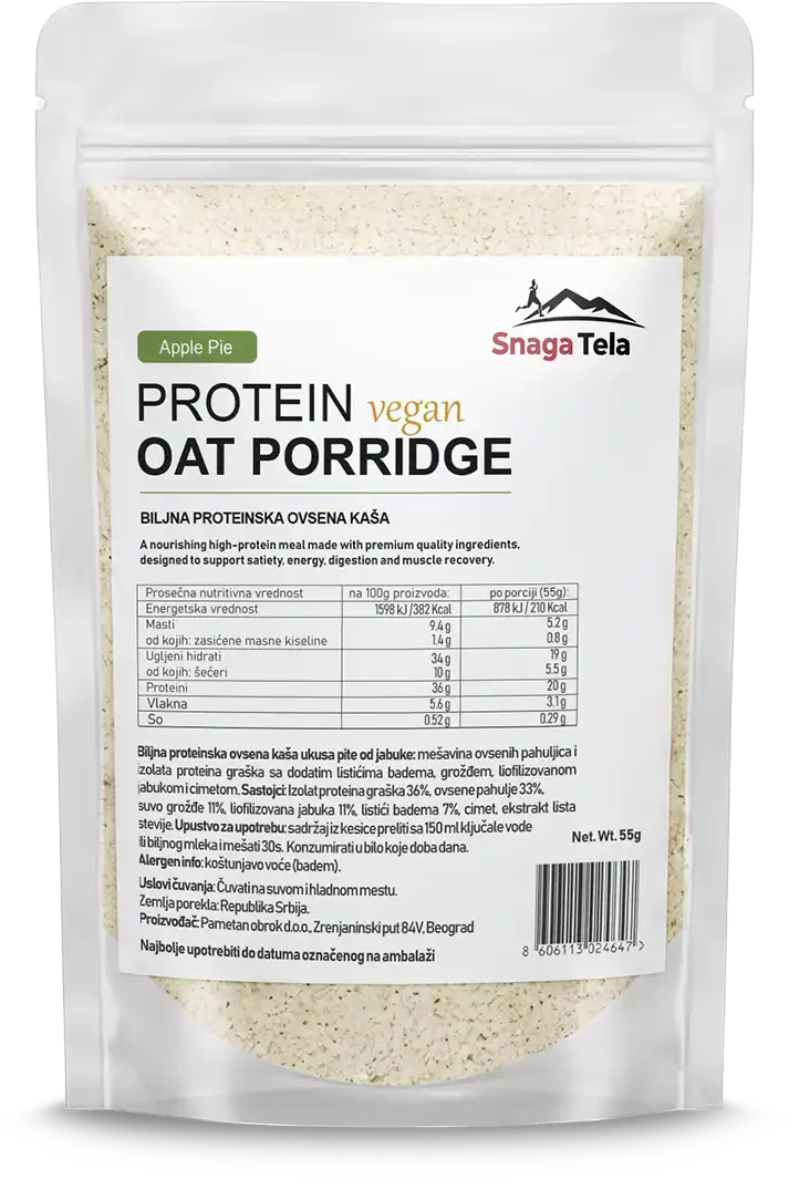Proteinska ovsena kasa - jabuka - VEGAN